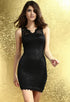Faith Scallop Lace Background Dress Black